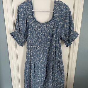 Embroidered Mini Dress